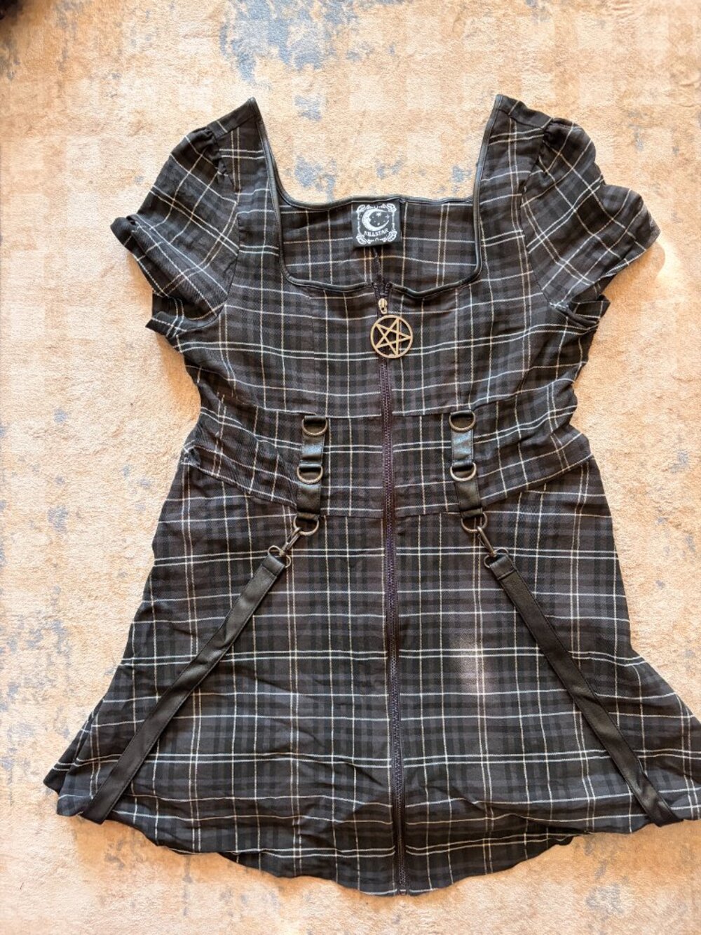 🖤 KILLSTAR "Grave Rebellion" Strappy Zip Up Dress — Plus Size 4X